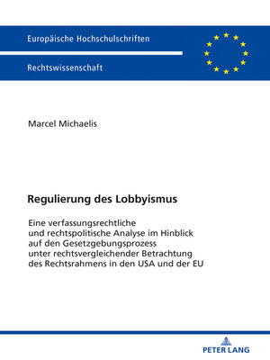 cover image of Regulierung des Lobbyismus